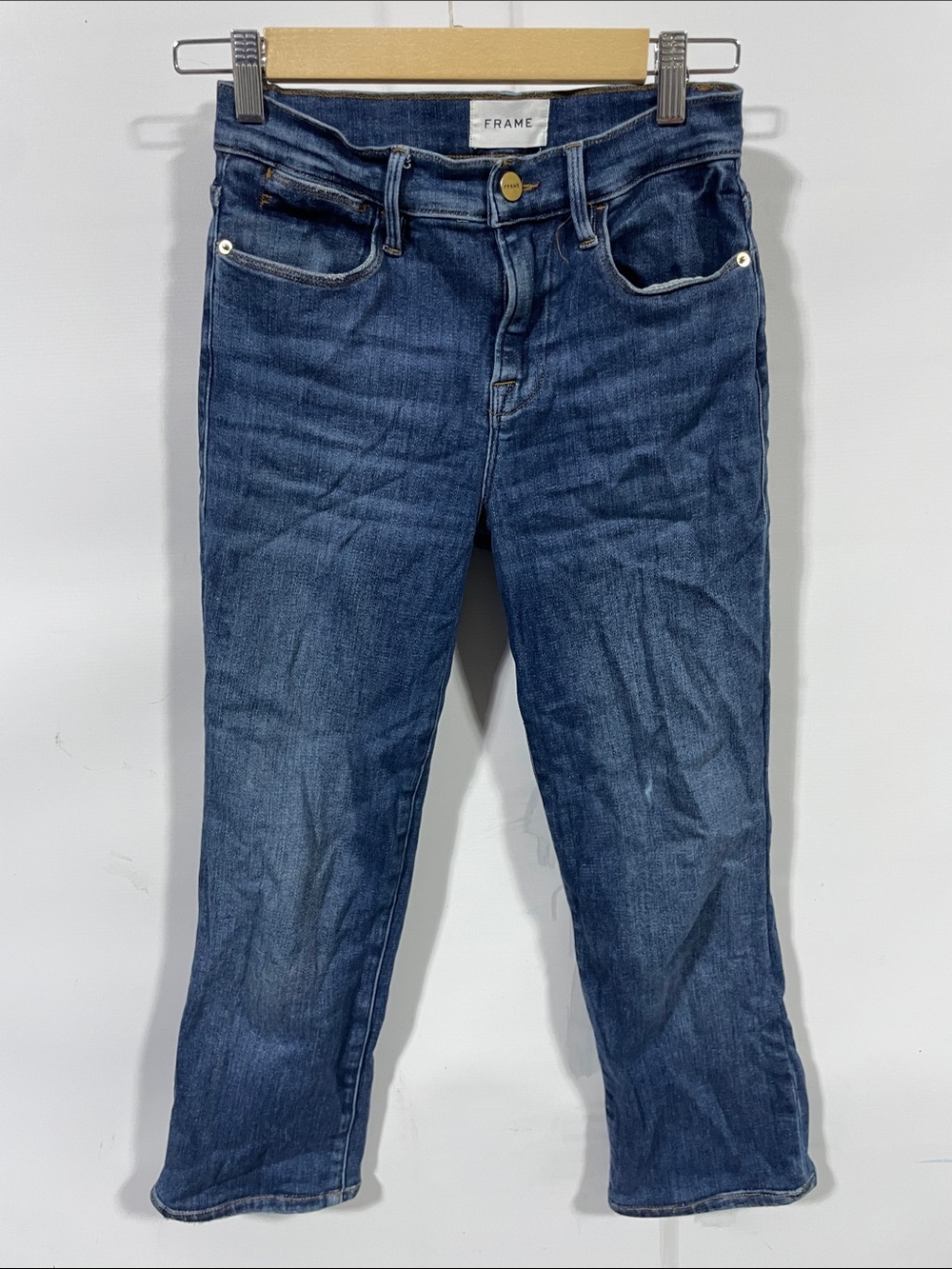 Frame Denim Dark Blue High-Rise Women’s Jeans